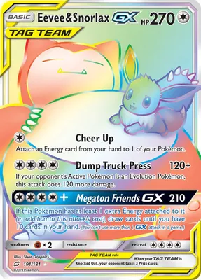 Eevee & Snorlax GX (Secret) from SM - Team Up