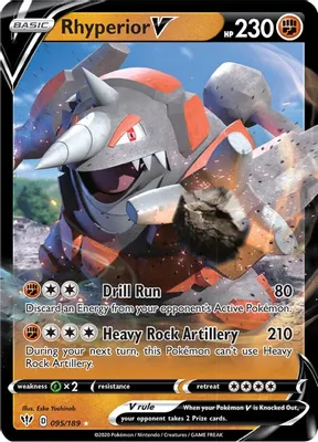Rhyperior V from SWSH03: Darkness Ablaze