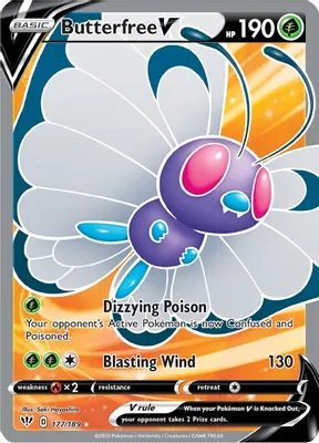 Butterfree V (Full Art) from SWSH03: Darkness Ablaze