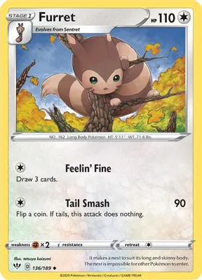 Furret from SWSH03: Darkness Ablaze