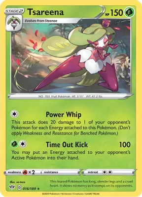 Tsareena from SWSH03: Darkness Ablaze