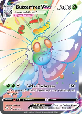 Butterfree VMAX (Secret) from SWSH03: Darkness Ablaze