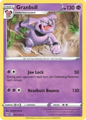 Granbull from SWSH03: Darkness Ablaze