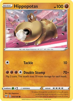 Hippopotas from SWSH03: Darkness Ablaze