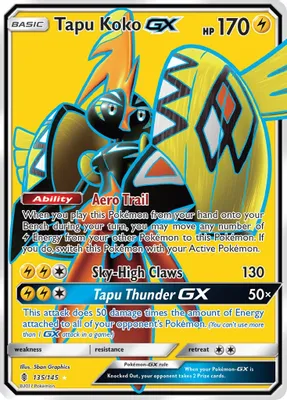 Tapu Koko GX (Full Art) from SM - Guardians Rising