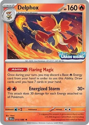 Delphox - 013/086 (Chaos Rising Stamped) from Miscellaneous Cards & Products