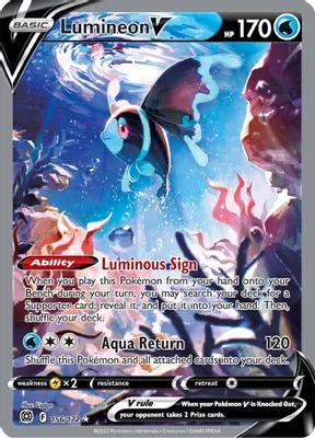 Lumineon V (Alternate Full Art) from SWSH09: Brilliant Stars