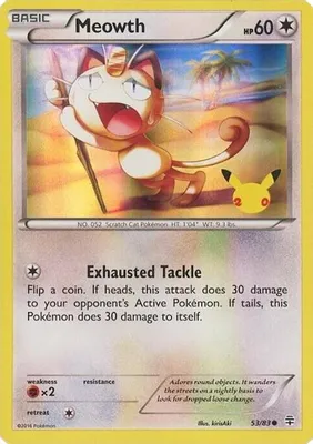 Meowth - 53/83 (20th Anniversary) from Miscellaneous Cards & Products