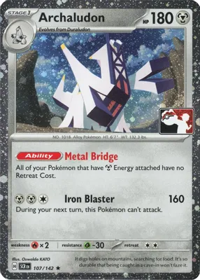 Archaludon - 107/142 (Cosmos Holo) from Prize Pack Series Cards