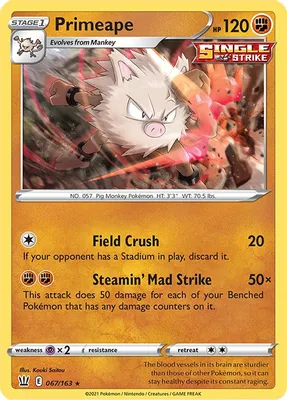 Primeape from SWSH05: Battle Styles