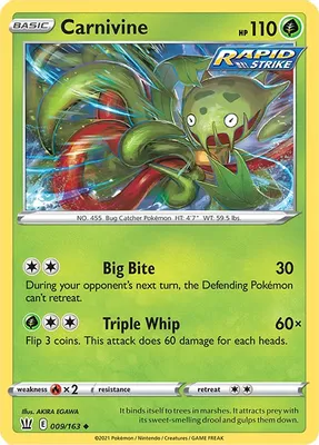 Carnivine from SWSH05: Battle Styles