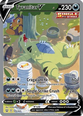 Tyranitar V (Alternate Full Art) from SWSH05: Battle Styles
