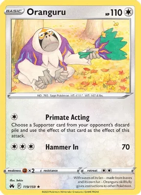 Oranguru from SWSH: Crown Zenith