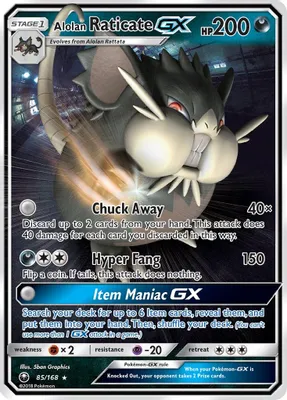 Alolan Raticate GX from SM - Celestial Storm