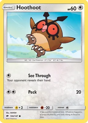Hoothoot from SM - Burning Shadows