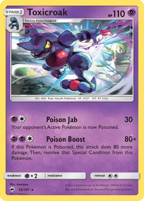 Toxicroak from SM - Burning Shadows