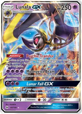 Lunala GX from SM Base Set