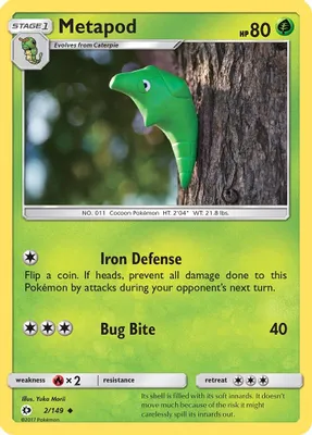 Metapod from SM Base Set