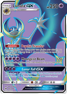 Lunala GX (Full Art) from SM Base Set