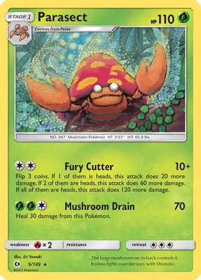 Parasect from SM Base Set