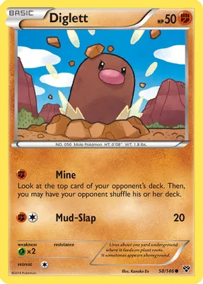 Diglett from XY Base Set