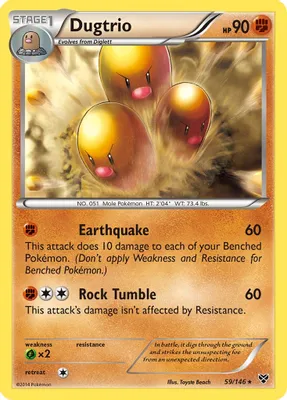 Dugtrio from XY Base Set