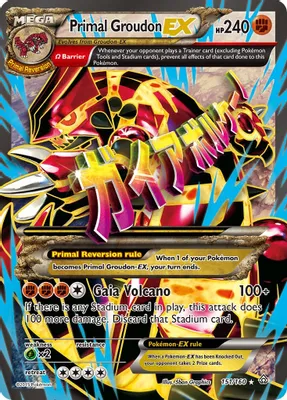 Primal Groudon EX (Omega - 151 Full Art) from XY - Primal Clash