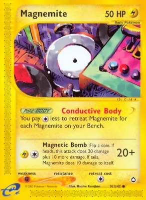 Magnemite (91) from Aquapolis