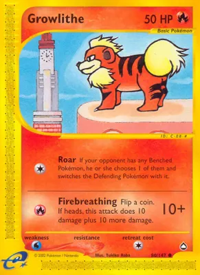 Growlithe (80) from Aquapolis