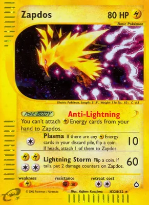 Zapdos (H32) from Aquapolis