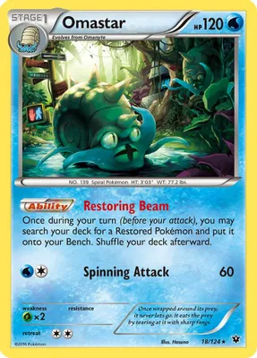 Omastar from XY - Fates Collide