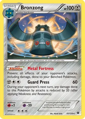 Bronzong from XY - Fates Collide