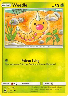 Weedle from SM - Crimson Invasion
