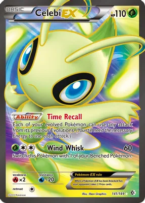 Celebi EX (141 Full Art) from Boundaries Crossed