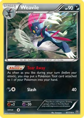 Weavile from XY - Steam Siege