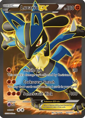 Lucario EX (107 Full Art) from XY - Furious Fists