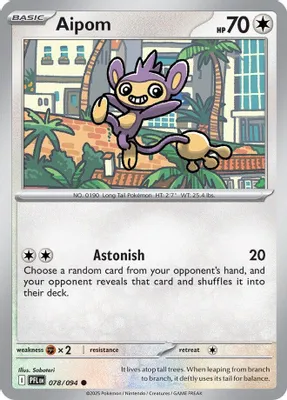 Aipom from ME02: Phantasmal Flames