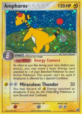 Ampharos from EX Unseen Forces