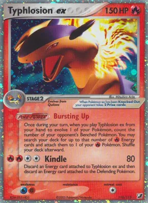 Typhlosion ex from EX Unseen Forces