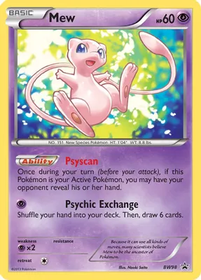 Mew - BW98 from Black and White Promos