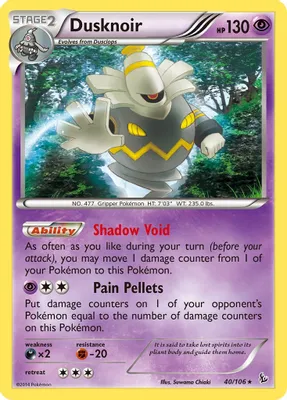 Dusknoir from XY - Flashfire