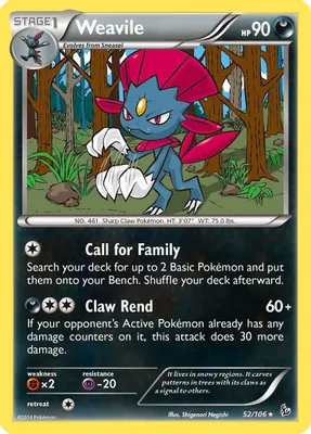 Weavile from XY - Flashfire
