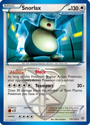 Snorlax (Team Plasma) from Plasma Storm