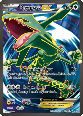Rayquaza EX (104 Full Art) from XY - Roaring Skies
