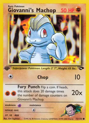 Giovanni's Machop from Gym Challenge