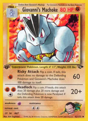 Giovanni's Machoke from Gym Challenge