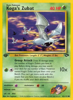 Koga's Zubat from Gym Challenge