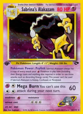 Sabrina's Alakazam from Gym Challenge
