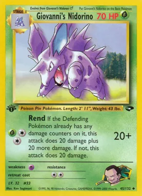 Giovanni's Nidorino from Gym Challenge