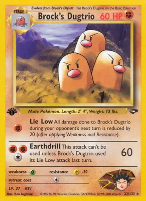 Brock's Dugtrio from Gym Challenge
